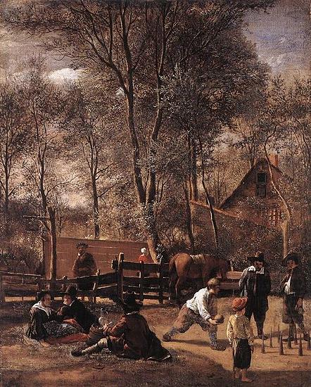 Jan Steen Skittle Players Outside an Inn china oil painting image